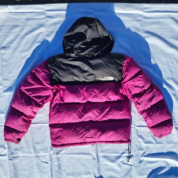 North Face Nuptse 700 Retro 96 Pink Black Down Puffer Coat - Picture 5 of 14
